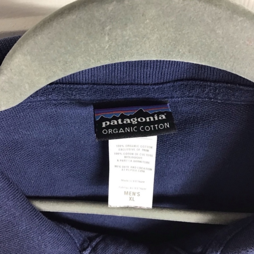 Patagonia Men's Polo Shirt Navy Size XL - Picture 3 of 3